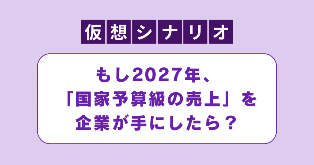 【仮想シナリオ】もし2027年、「国家予算級の売上」を企業が手にしたら世界はどう変わるのか