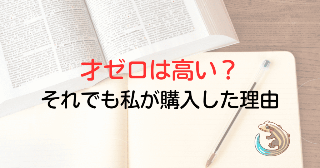 才ゼロは高い？ それでも私が購入した理由
