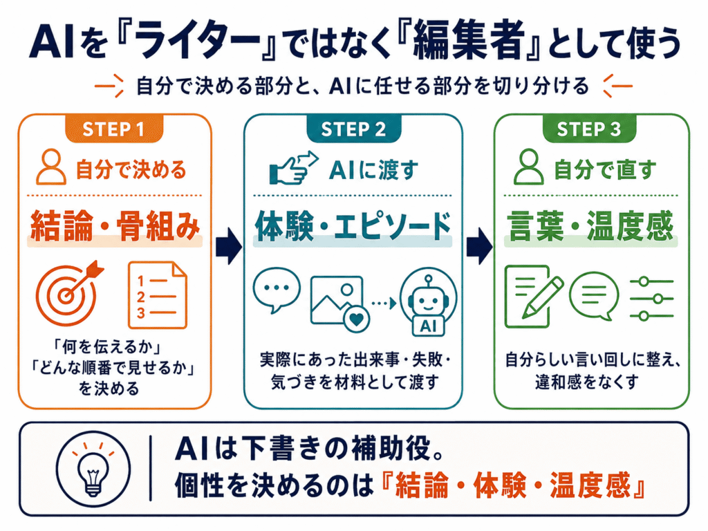 AIをライターではなく編集者として使う